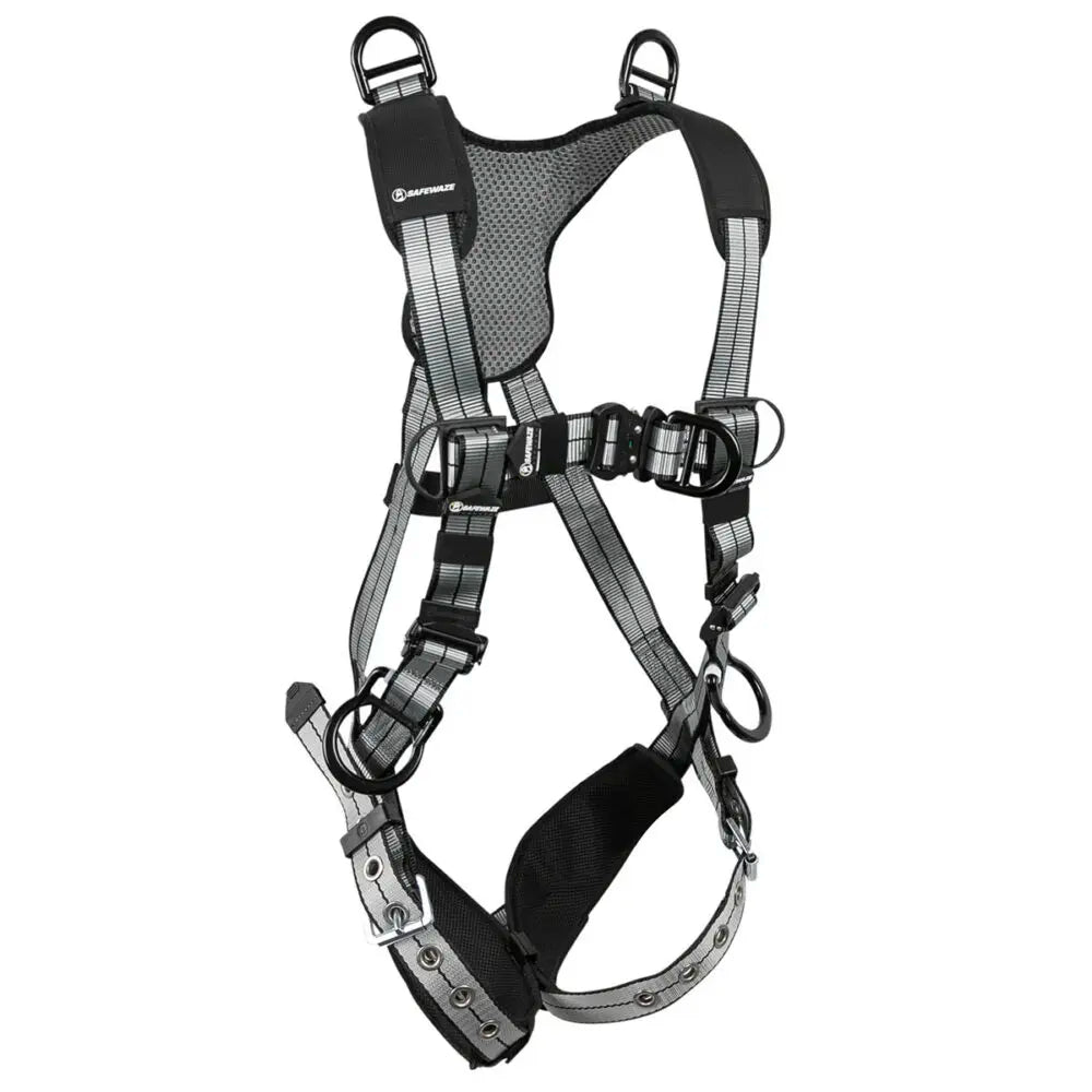 Safewaze PRO+ Slate Retrieval Harness: Alu 3D, Alu Shoulder D's, Alu QC Chest, Alu FD, TB Legs (2X) - 025-1769