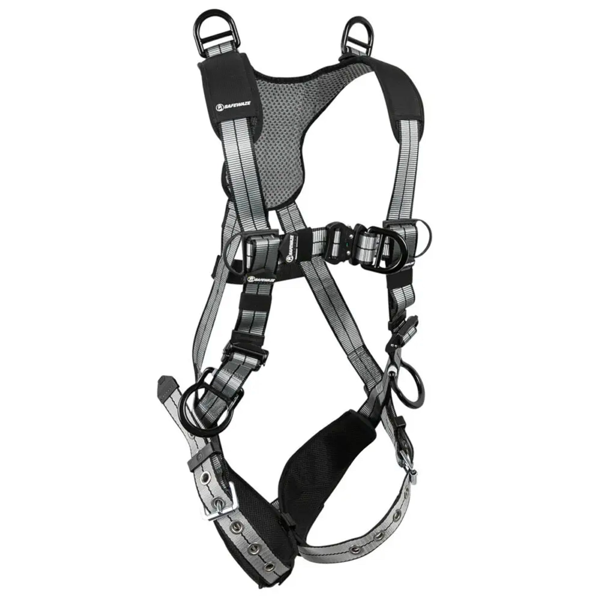 Safewaze PRO+ Slate Retrieval Harness: Alu 3D, Alu Shoulder D's, Alu QC Chest, Alu FD, TB Legs (XL) - 025-1768