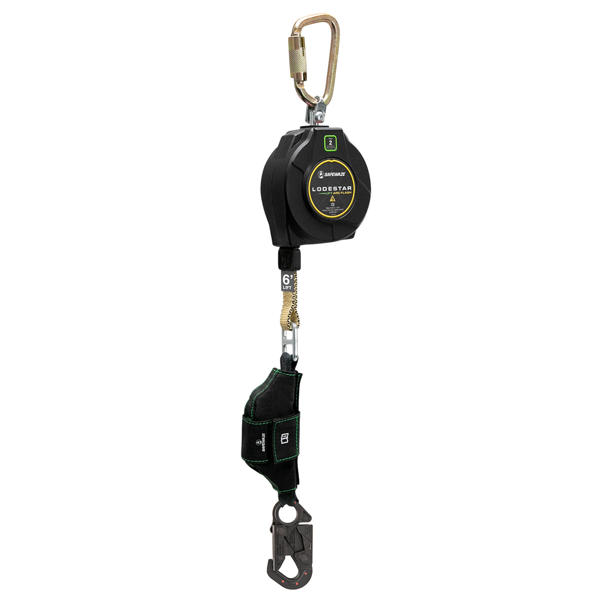 Safewaze Lodestar Lift Arc Flash 6' Single Web SRL: Dielectric Snaphook - 025-5530