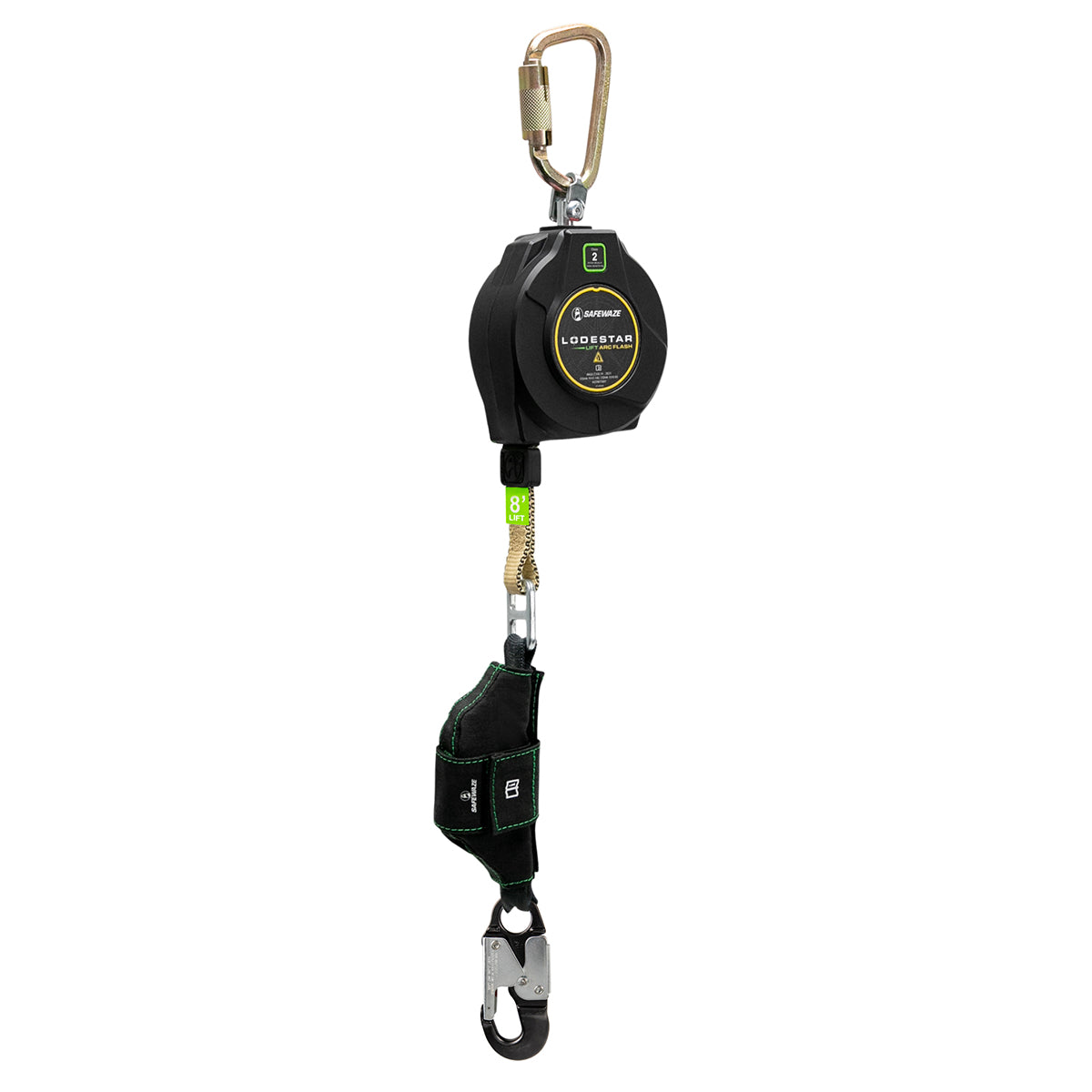 Safewaze Lodestar Lift Arc Flash 8' Single Web SRL: Alu Snap Hook - 025-5532