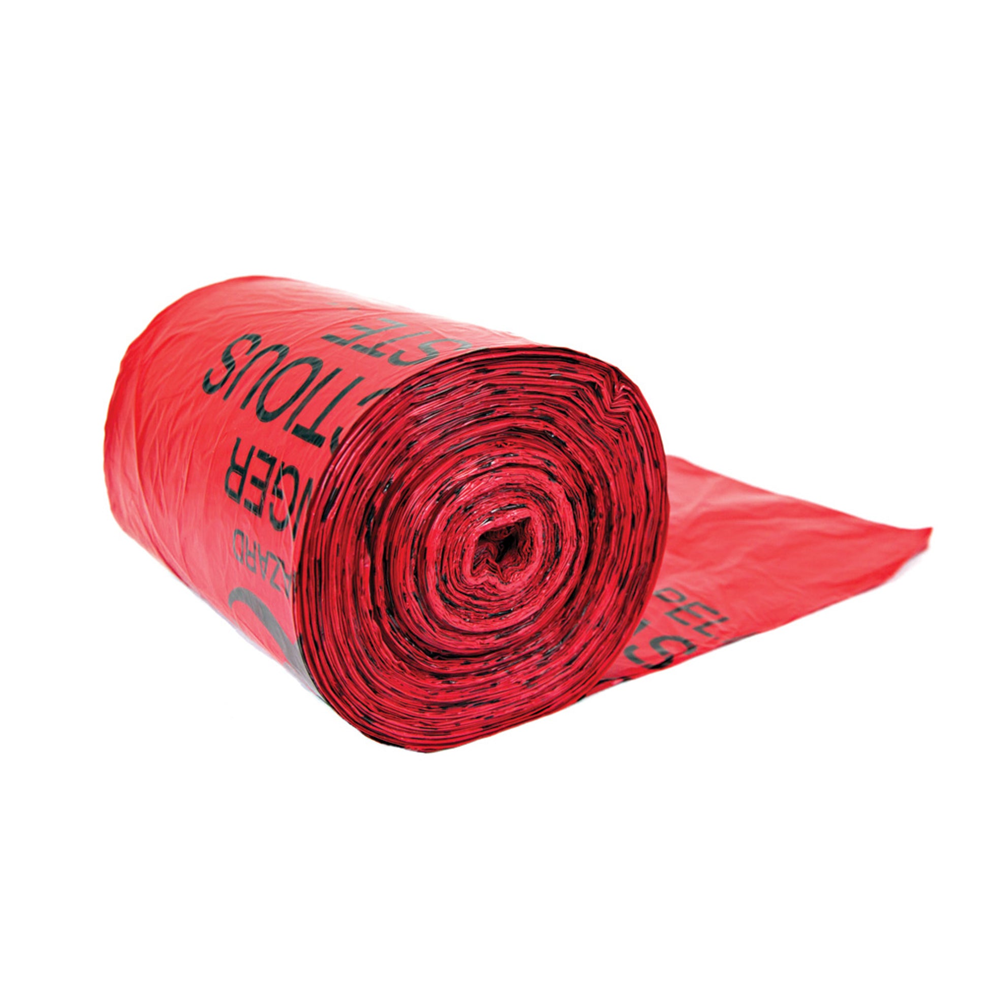 Justrite Liner Bags For Biohazard Waste Cans - 11 Microns Thick - Pack/100 - Red - 05901
