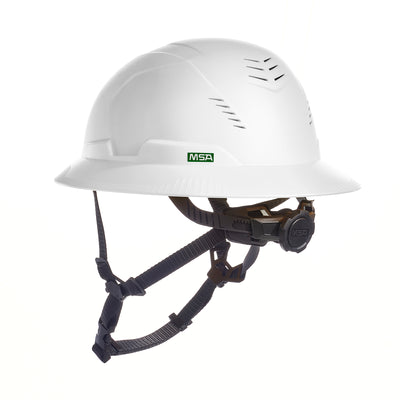 MSA V-Gard H2 Full Brim - Type II Class C Safety Helmet - Vented - White - 10250581