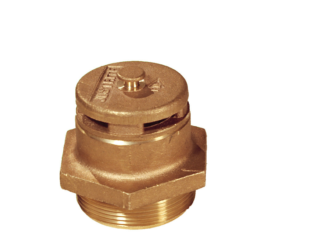 Justrite Brass Vertical Vent For Petroleum Based Applications - 2" Bung Opening - 08101