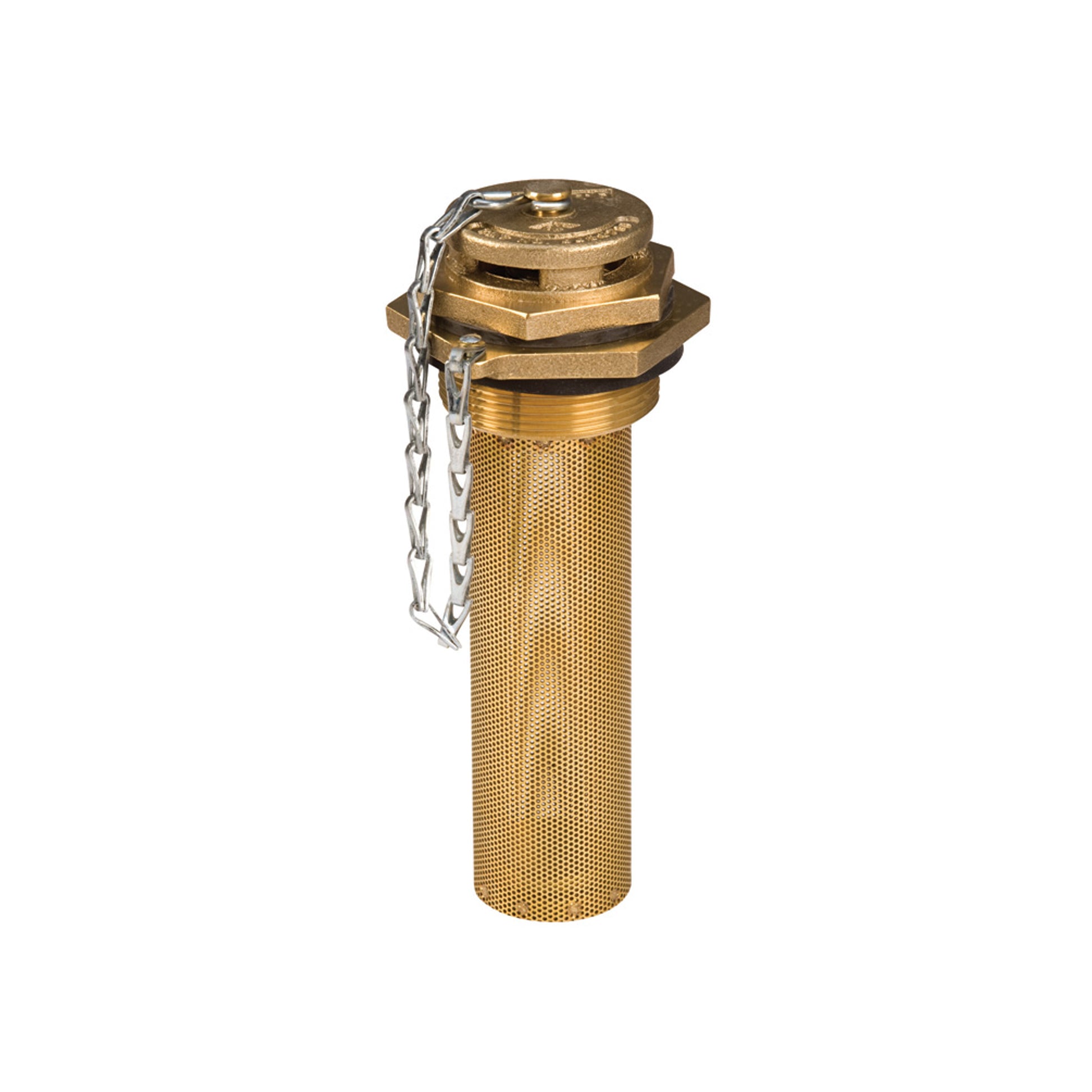 Justrite Fill Drum Vent With 6" Flame Arrester For Safety - Brass - 2" Bung Opening - 08204