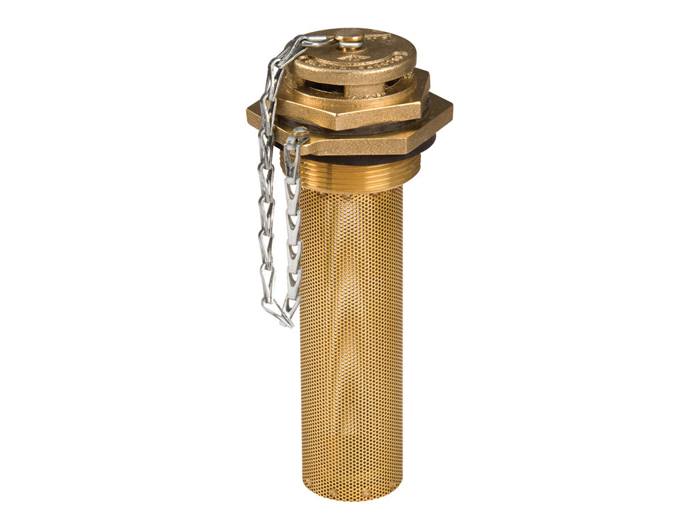 Justrite Fill Drum Vent With 6" Flame Arrester For Safety - Brass - 2" Bung Opening - 08204