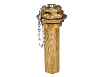 Justrite Fill Drum Vent With 6" Flame Arrester For Safety - Brass - 2" Bung Opening - 08204