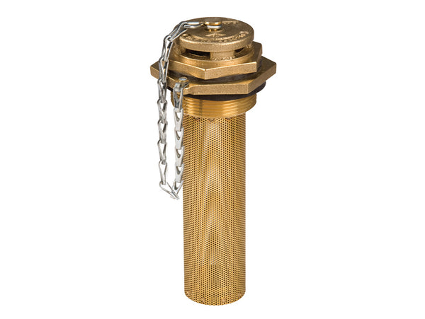 Justrite Fill Drum Vent With 6" Flame Arrester For Safety - Brass - 2" Bung Opening - 08204
