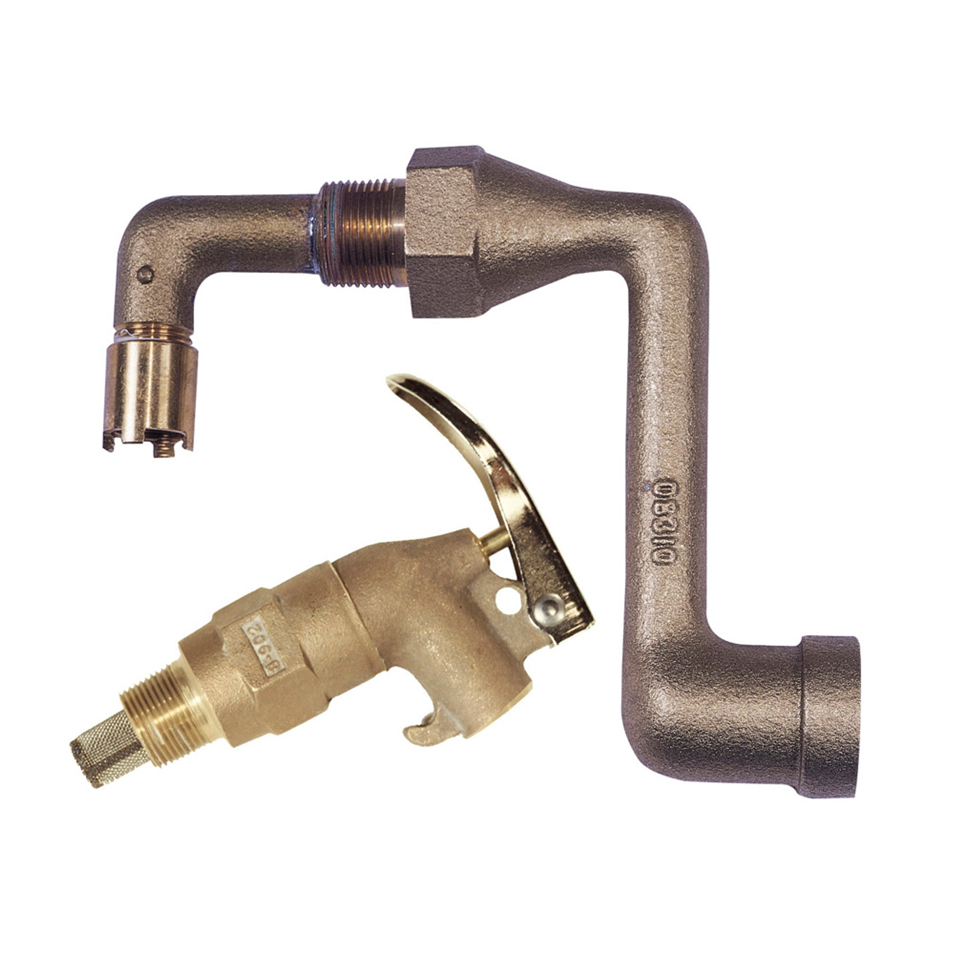 Justrite Brass Drum Siphon Adapter No. 08311 For Draining 30/55-Gal. Drums - With Brass S/C Faucet No. 08902 - 08308