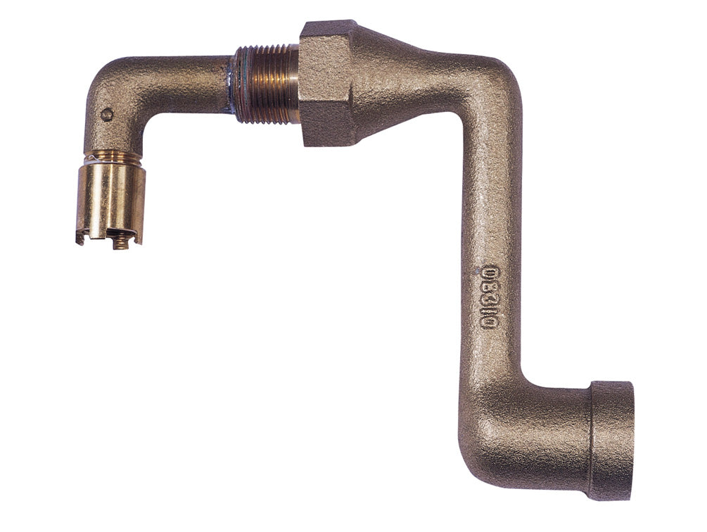 Justrite Brass Drum Siphon Adapter For Draining 30 And 55-Gallon Drums - 08311