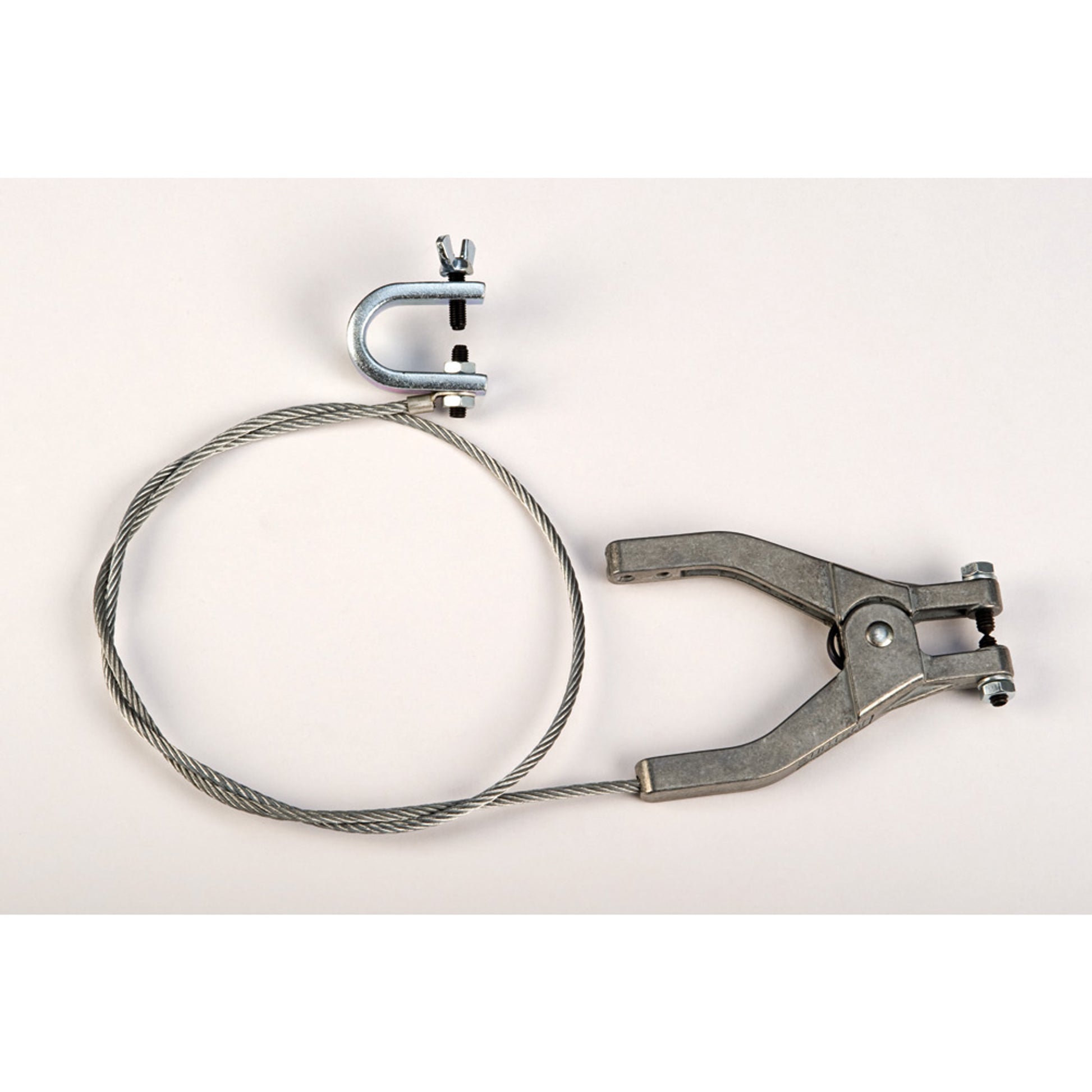 Justrite Antistatic Flexible Wire For Bonding And Grounding - With Hand Clamp And "C" Clamp - 3 Ft - 08498