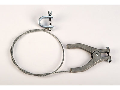 Justrite Antistatic Flexible Wire For Bonding And Grounding - With Hand Clamp And "C" Clamp - 3 Ft - 08498