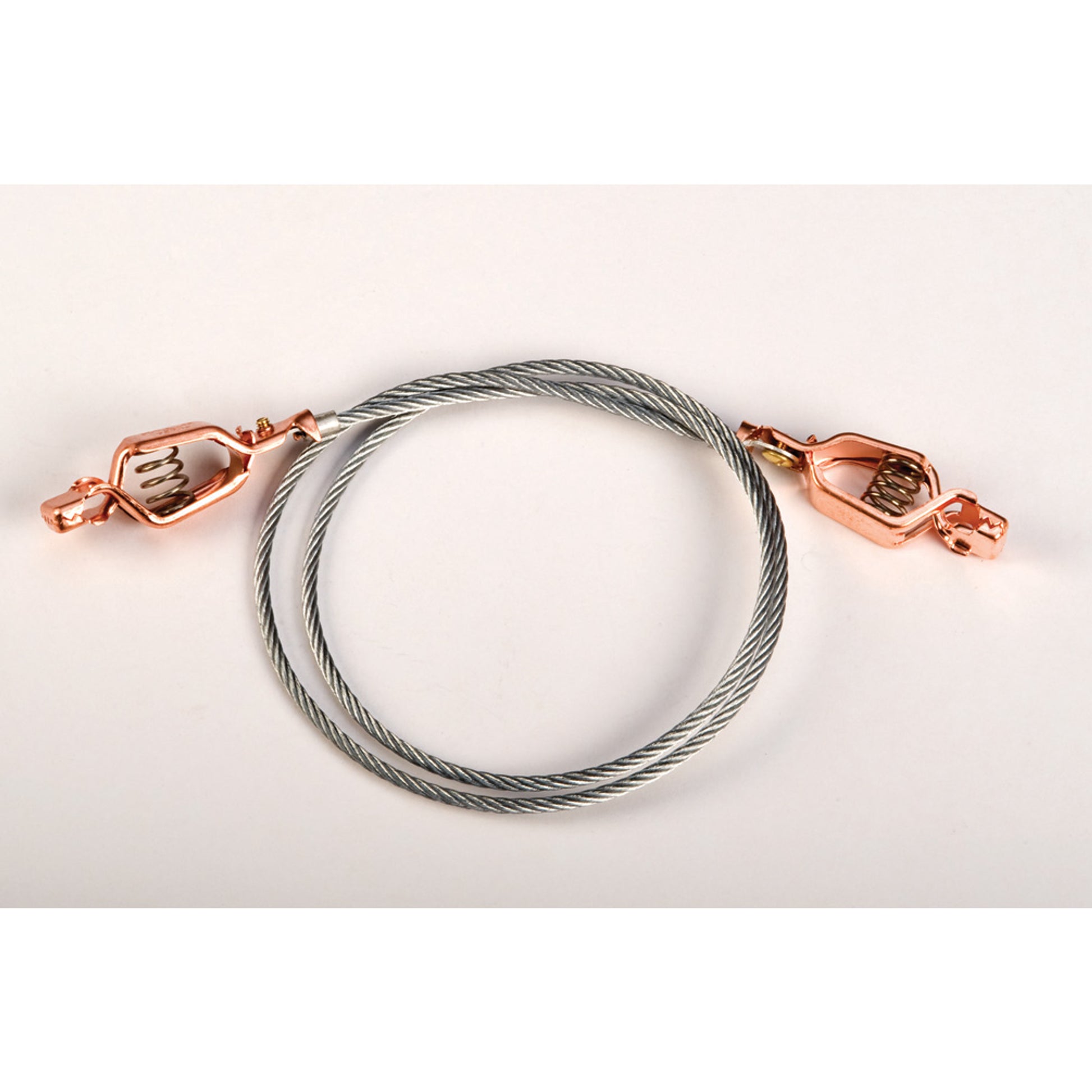 Justrite Antistatic Flexible Wire For Bonding And Grounding - With Dual Alligator Clips 5/8" Jaws - 3 Ft - 08500