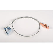 Justrite Antistatic Flexible Wire For Bonding/Grounding - With "C" Clamp 5/8" And Alligator Clip 5/8" - 3 Ft - 08501