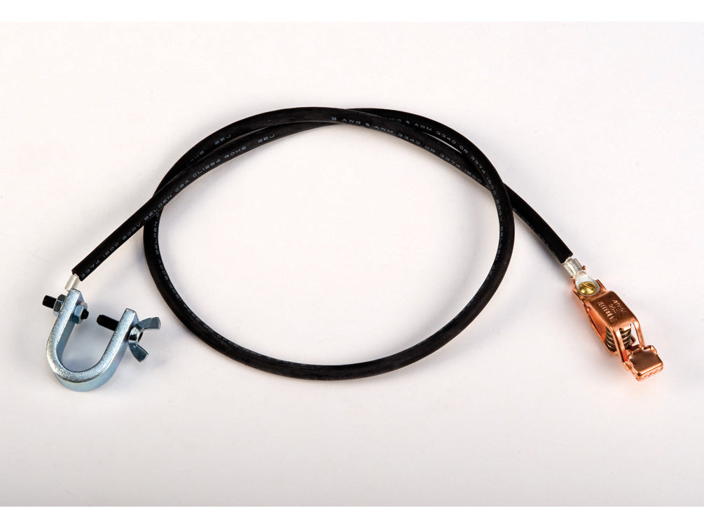 Justrite Antistatic Insulated Wire For Bonding/Grounding - With "C" Clamp 5/8" And Alligator Clip 5/8" - 3 Ft - 08505