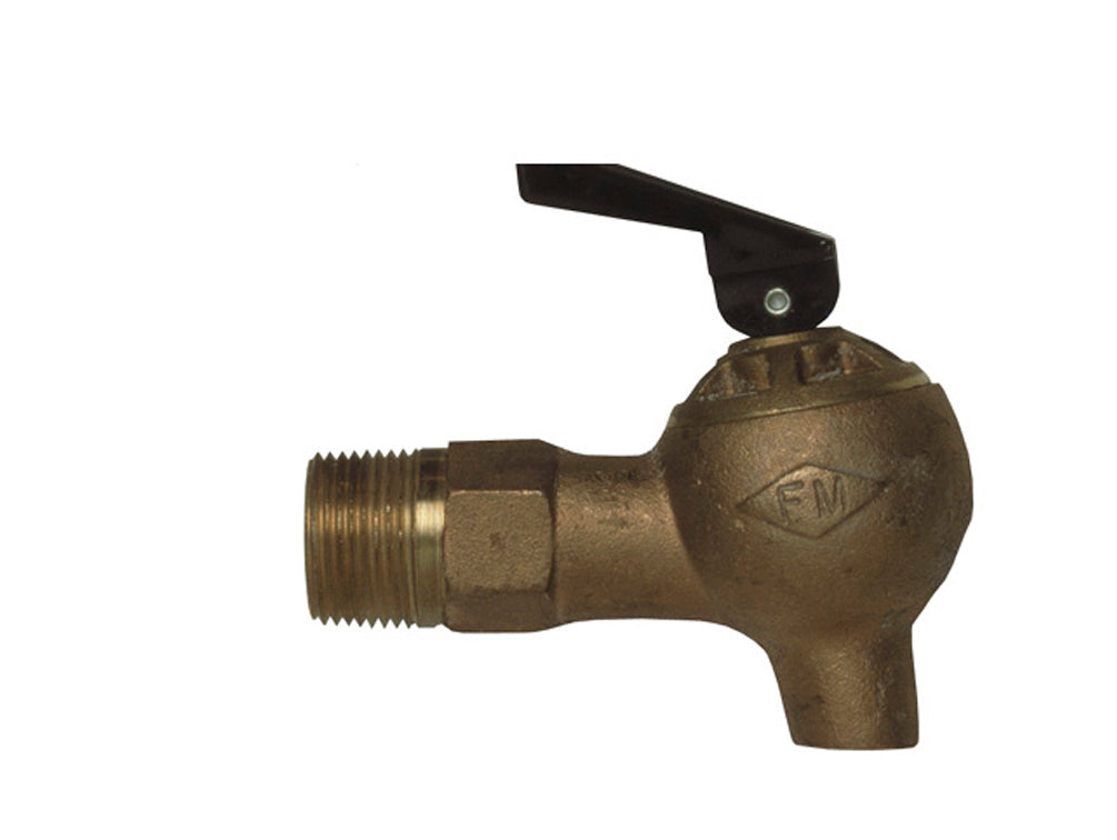 Justrite Brass Control Flow Lab Safety Faucet - 3/4" Npt Bung - 08540