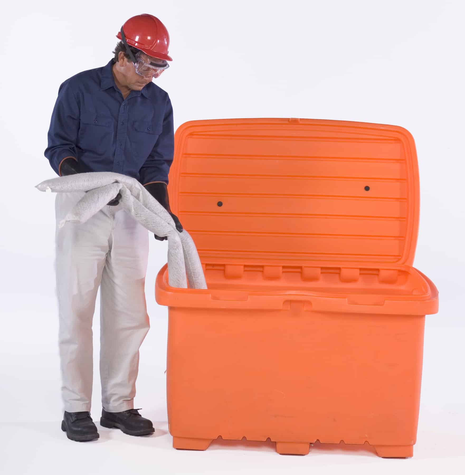 UltraTech International Utility Box 15 cubic foot capacity  8" pneumatic wheels Safety Orange Orange - 0867