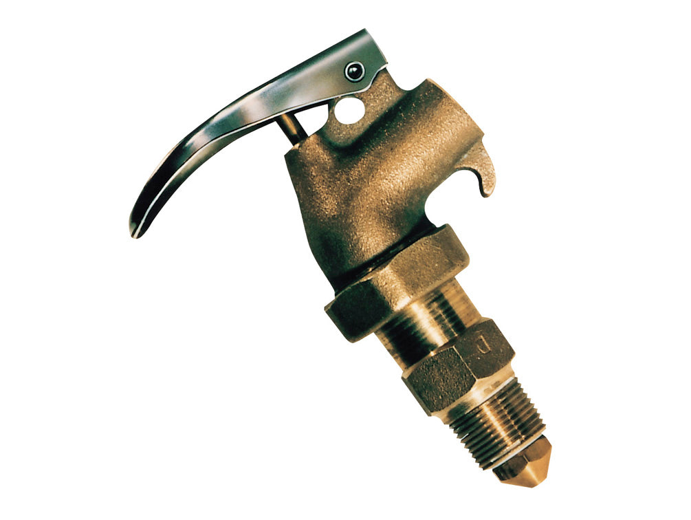 Justrite Brass Safety Drum Faucet - Internal Flame Arrester - Adjustable - 3/4" Npt Bung - 08910