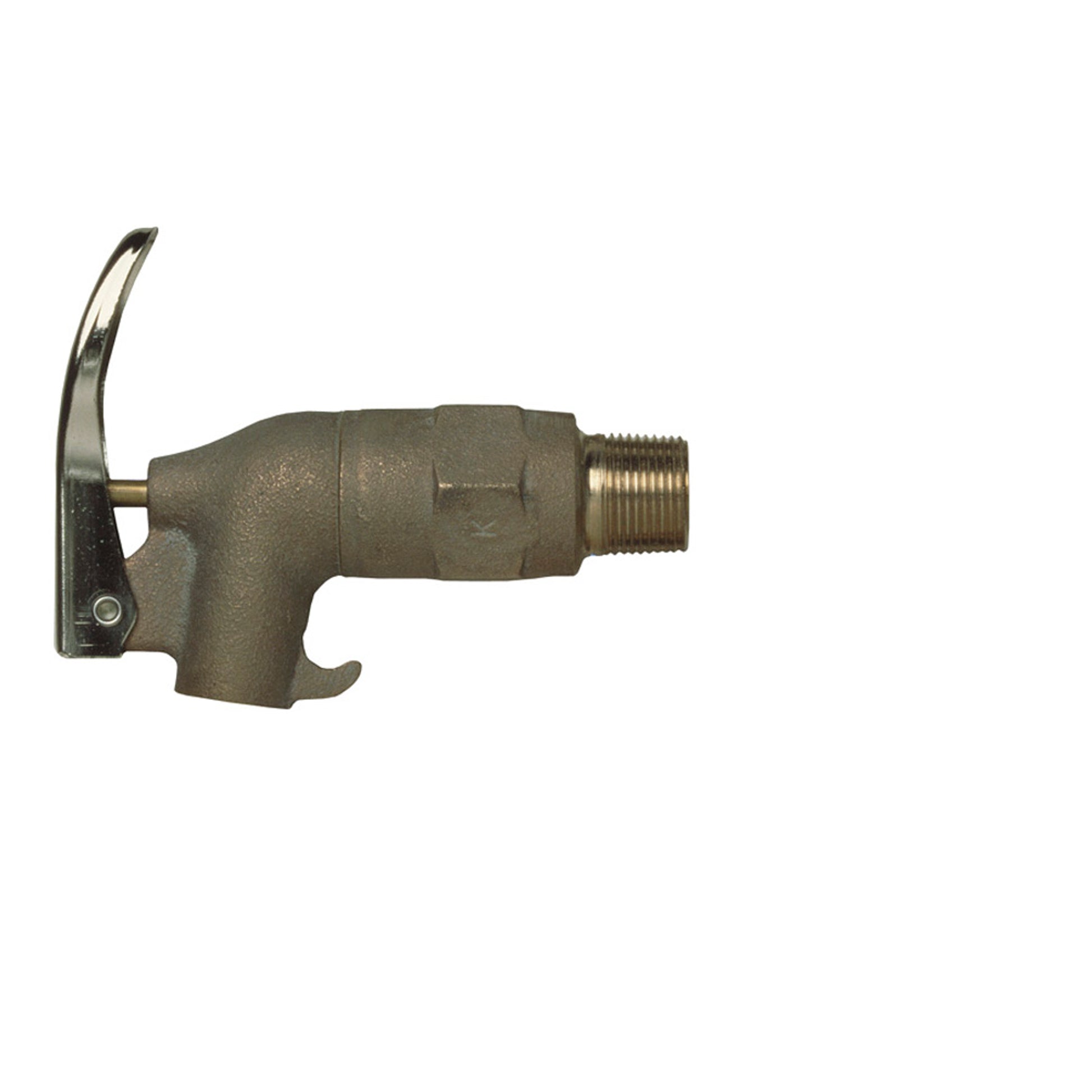 Justrite Brass Safety Drum Faucet For Viscous Liquids - 3/4" Npt Bung - No Flame Arrester - 08955