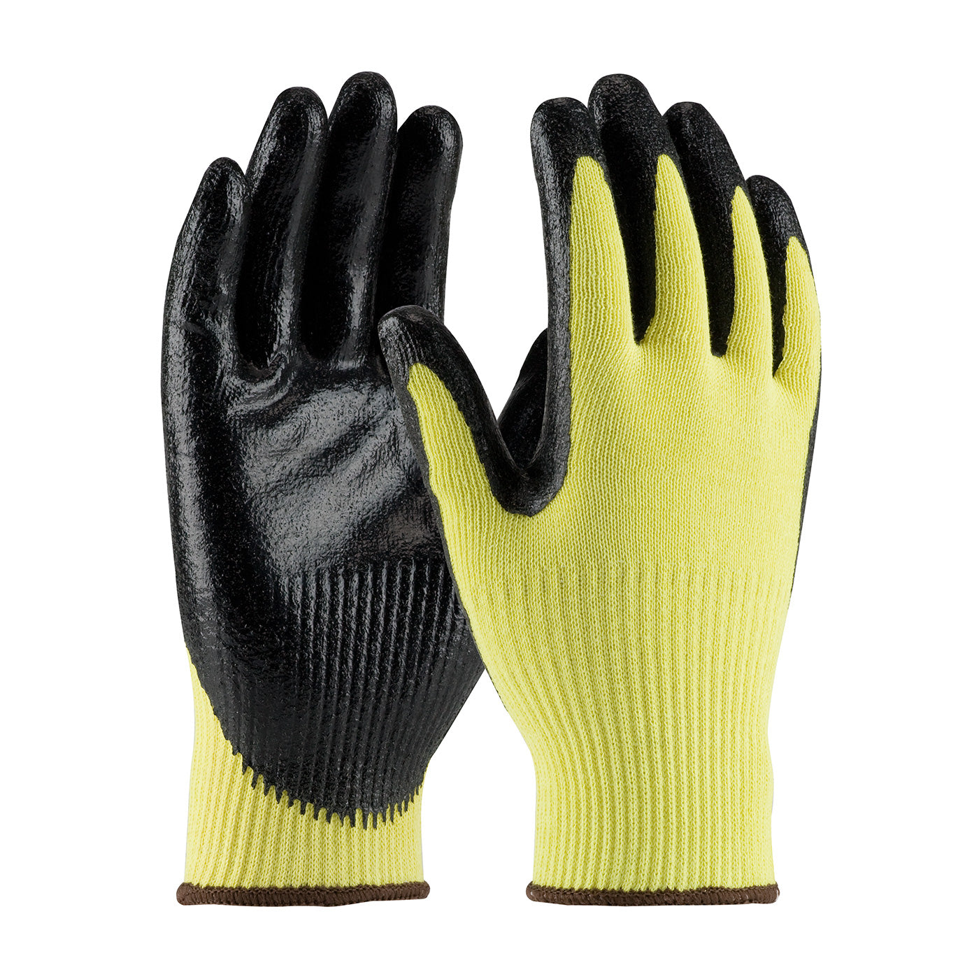 G-Tek KEV Seamless Knit DuPont Kevlar Glove w/Nitrile Coated Smooth Grip on Palm & Fingers - Medium Weight  DISCONTINUED - Yellow - 1/DZ - 09-K1400