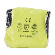 G-Tek KEV Seamless Knit DuPont Kevlar / Elastane Glove w/Nitrile Coated Smooth Grip on Palm & Fingers - Vend-Ready - Yellow - 6/PR - 09-K1450V