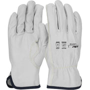PIP Economy Top Grain Goatskin Leather Drivers Glove w/HPPE Blend Lining - Keystone Thumb - Natural - 1/DZ - 09-LC571