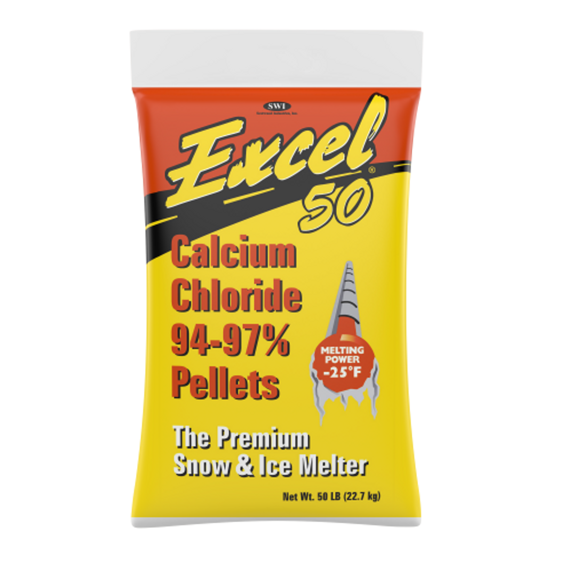 Excel 50lbs Calcium Chloride Salt Ice Melt Pellets - 1/Bag
