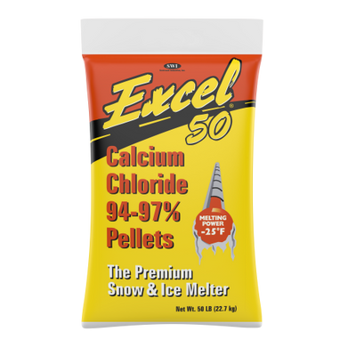 Excel 50lbs Calcium Chloride Salt Ice Melt Pellets - 1/Bag