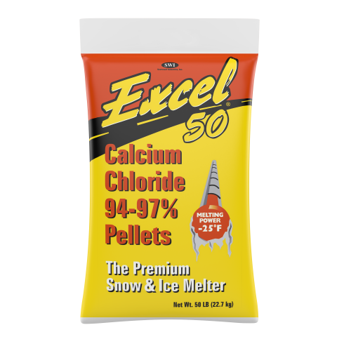 Excel 50lbs Calcium Chloride Salt Ice Melt Pellets - 1/Bag