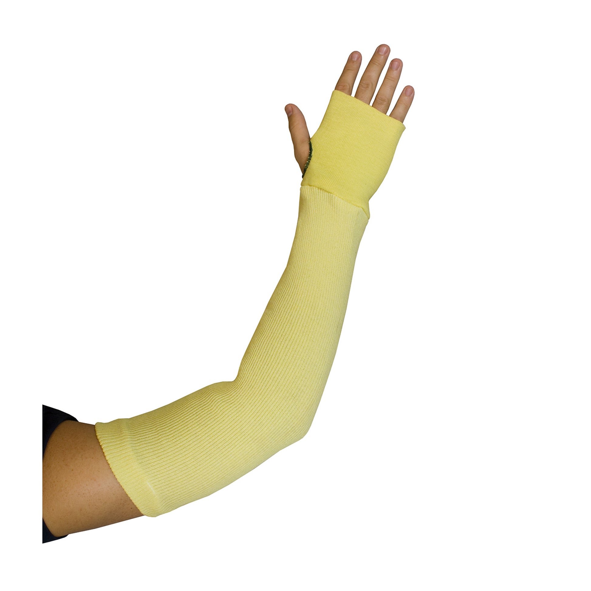 Kut Gard AR/FR Single-Ply ACP / DuPont Kevlar Blended Sleeve w/Thumb Hole - Yellow - 144/EA - 10-KAM