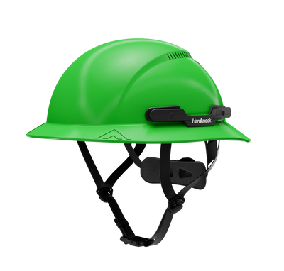 Hardknock Resolve - Full Brim - Class C - Type 2 Safety Helmet - Vented - Green - 100-0-310