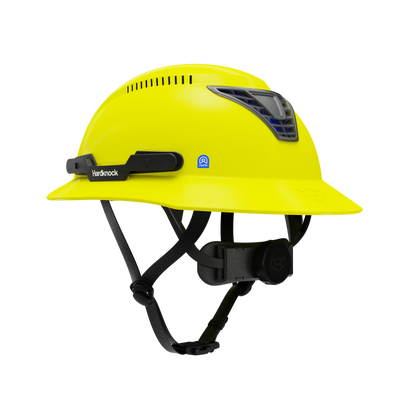 Hardknock Resolve - Full Brim - Class C - Type 2 Safety Helmet - Vented - Neon Yellow - 100-0-740
