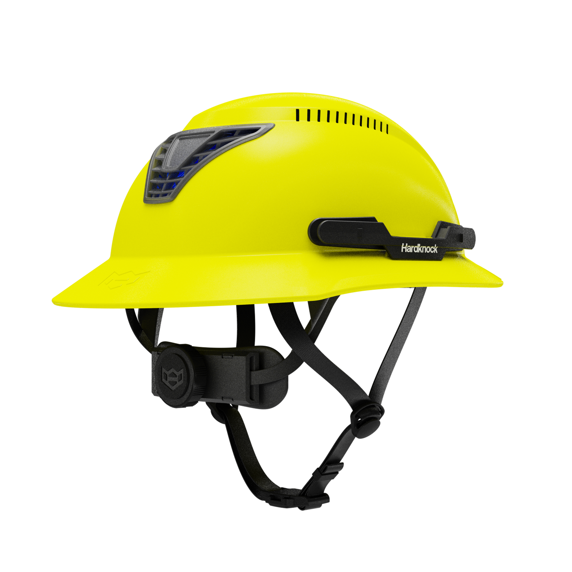 Hardknock Resolve - Full Brim - Class C - Type 2 Safety Helmet - Vented - Neon Yellow - 100-0-740