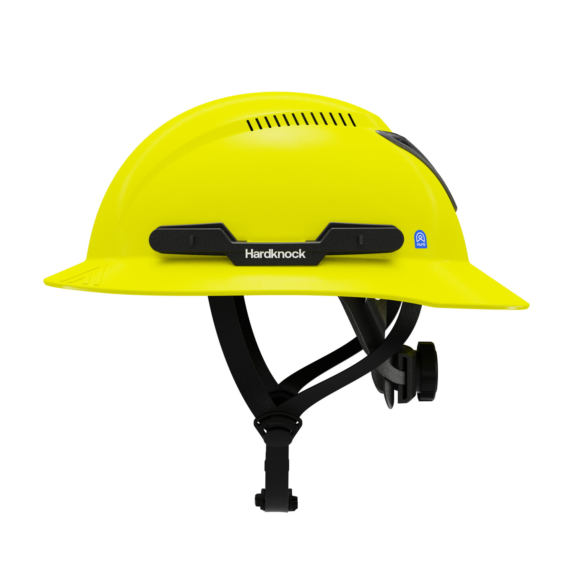 Hardknock Resolve - Full Brim - Class C - Type 2 Safety Helmet - Vented - Neon Yellow - 100-0-740