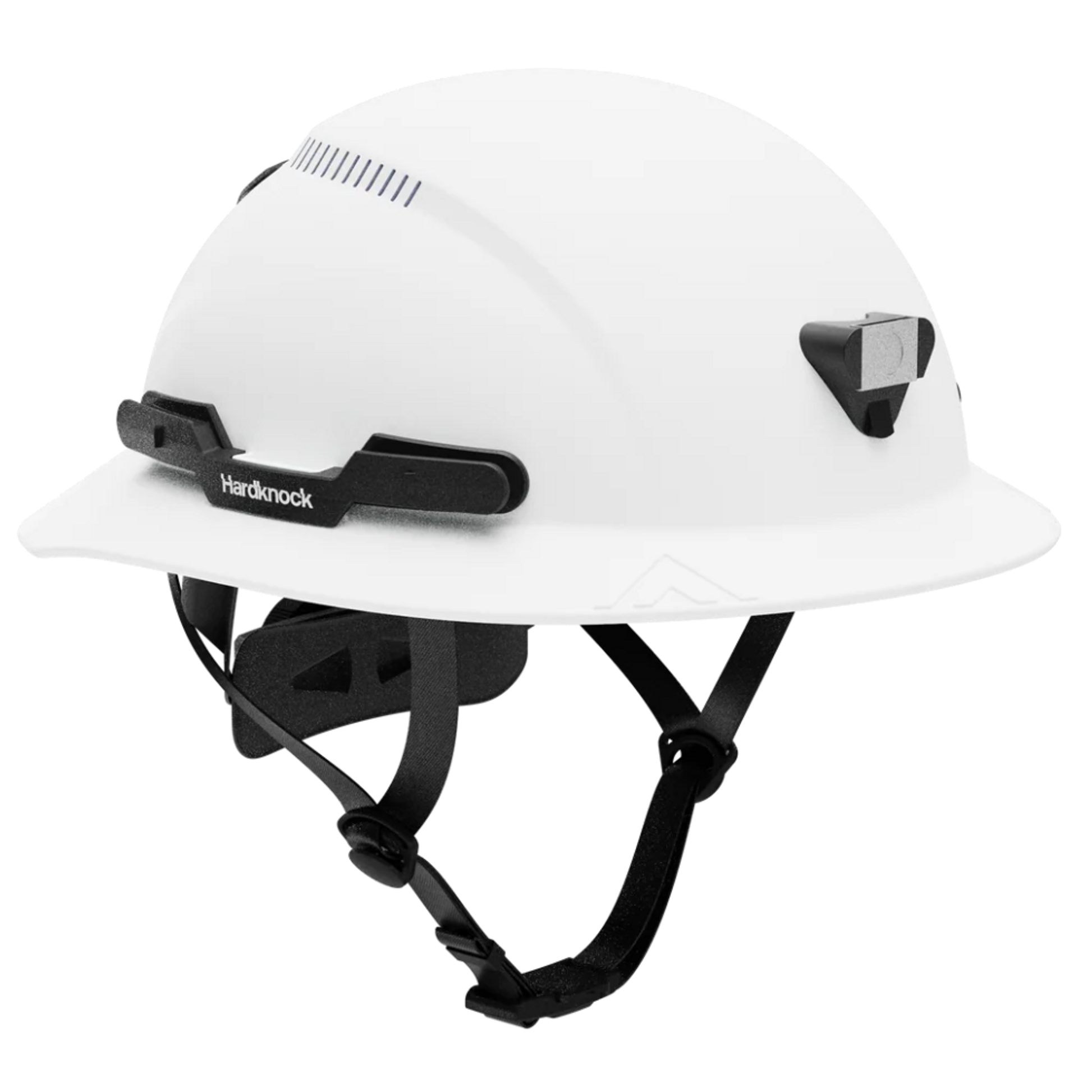 Hardknock Resolve - Full Brim - Class C - Type 2 Safety Helmet - w/ Mining Bracket - Vented - White - 100-3-100