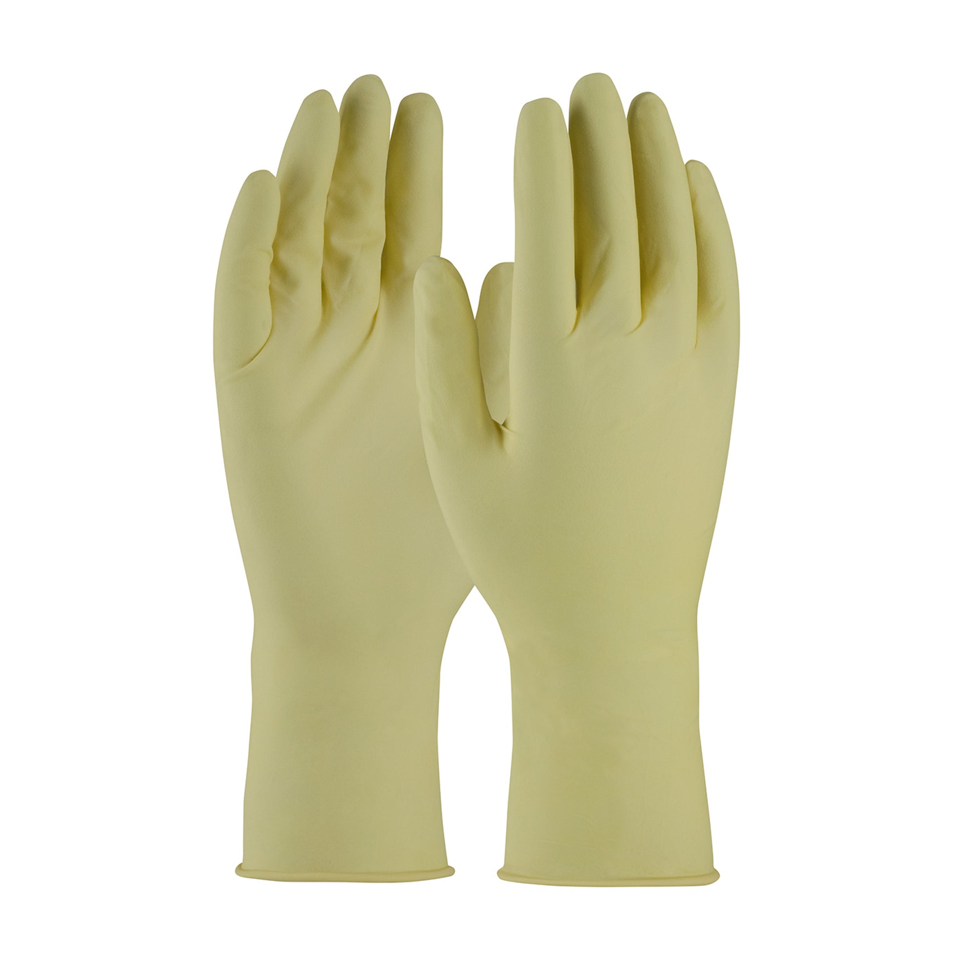 QRP Qualatex Single Use Class 100 Cleanroom Latex Glove w/Fully Textured Grip - 12" - Natural - 1/CS - 612HC