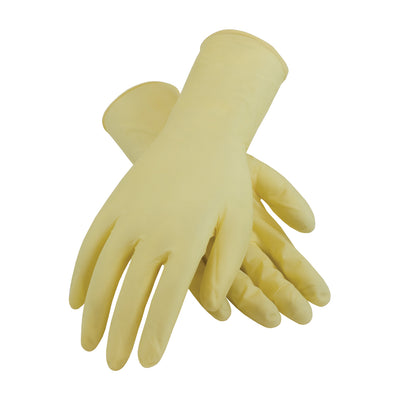 CleanTeam Single Use Class 100 Cleanroom Latex Glove w/Fully Textured Grip - 12" - Natural - 1/CS - 100-323000