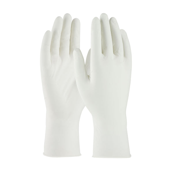 QRP Qualatrile Single Use Class 100 Cleanroom Nitrile Glove w/Finger Textured Grip - 9.5" - White - 1/CS - Q095