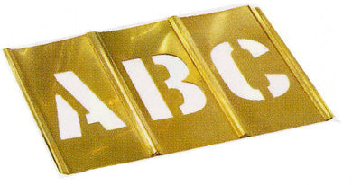 33 PIECE BRASS LETTER STENCIL SET