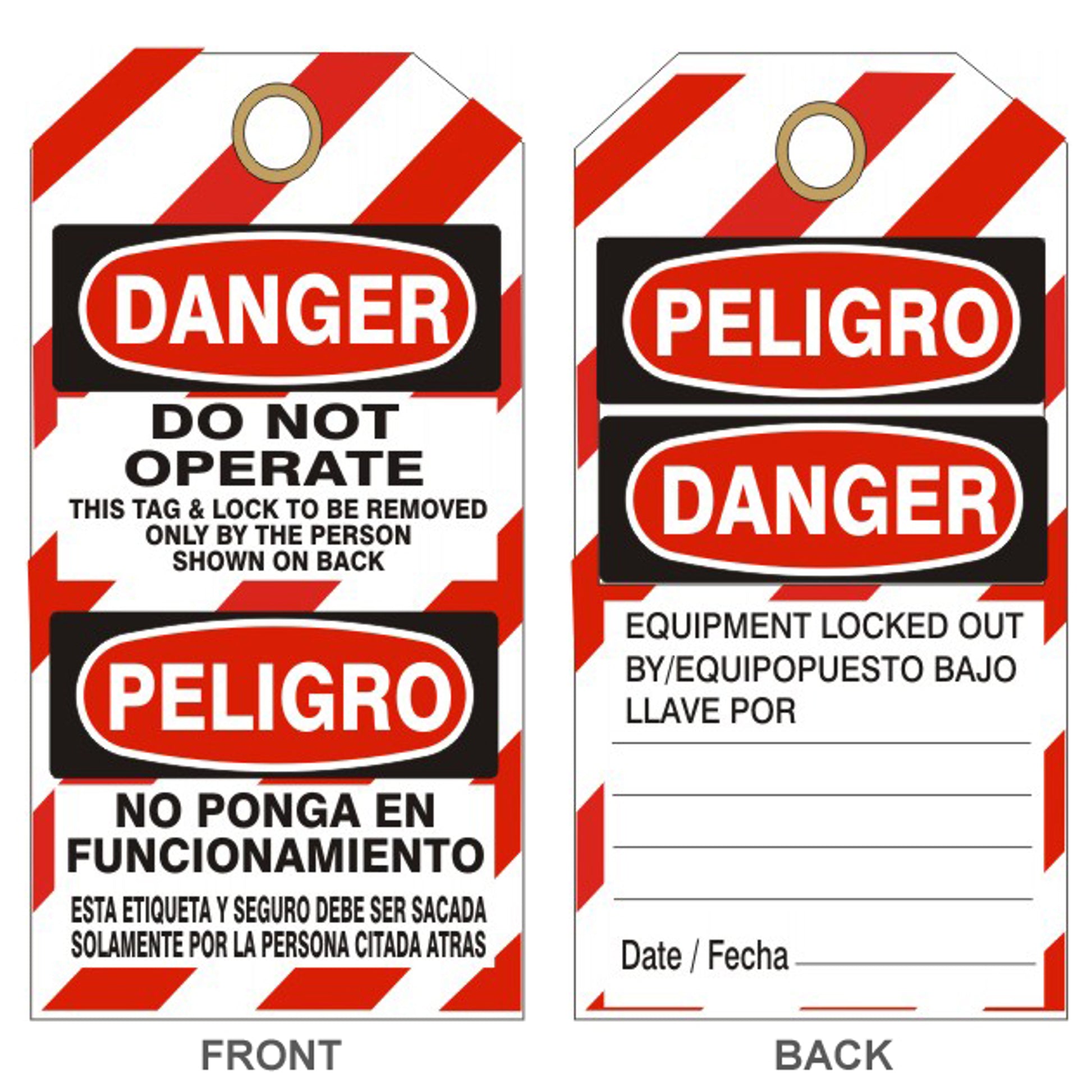 DANGER DO NOT OPERATE - THIS TAG AND LOCK TO BE REMOVED TAGS - DANGER DO NOT OPERATE - THIS TAG AND LOCK TO BE REMOVED TAGS, 6.125X3, Rigid Vinyl