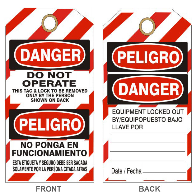 DANGER DO NOT OPERATE - THIS TAG AND LOCK TO BE REMOVED TAGS - DANGER DO NOT OPERATE - THIS TAG AND LOCK TO BE REMOVED TAGS, 6.125X3, Rigid Vinyl