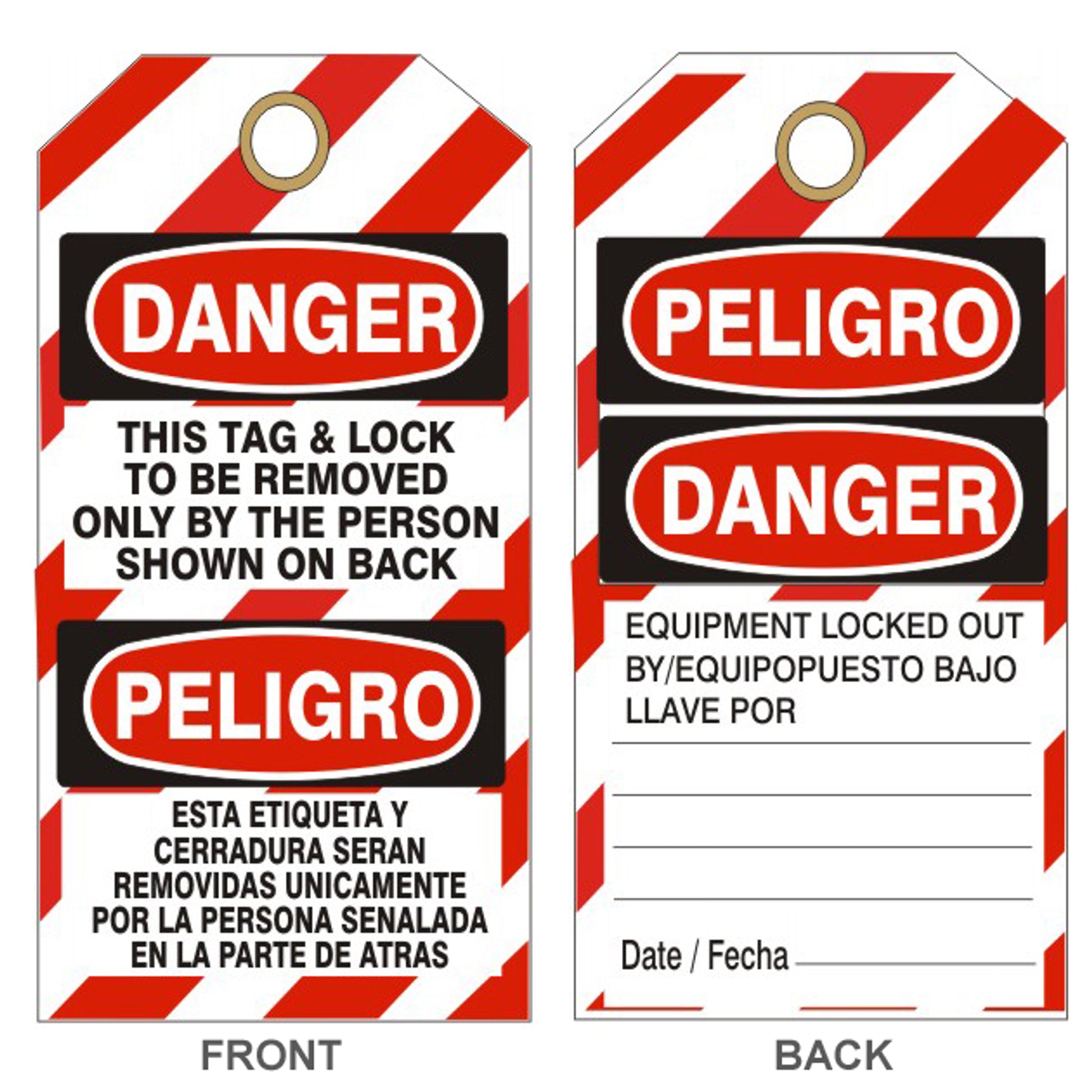 DANGER THIS TAG & LOCK TO BE REMOVED ONLY BY THE PERSON TAG - DANGER THIS TAG & LOCK TO BE REMOVED ONLY BY THE PERSON TAG, 6.125X3, Rigid Vinyl