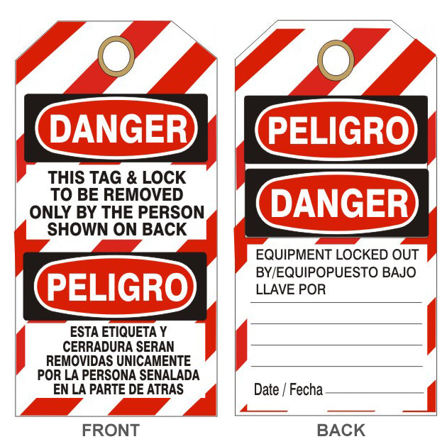 DANGER THIS TAG & LOCK TO BE REMOVED ONLY BY THE PERSON TAG - DANGER THIS TAG & LOCK TO BE REMOVED ONLY BY THE PERSON TAG, 6.125X3, Rigid Vinyl