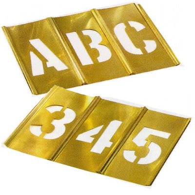 45 PIECE BRASS LETTER AND NUMBER STENCIL SET