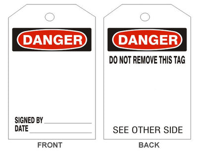 DANGER BLANK TAGS - BACK 1