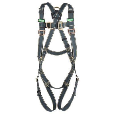 MSA Gravity Welder Harness w/Back D-Ring - Qwik-Fit Leg Buckles - Kevlar Webbing - X-Small (XSM) - 10103213