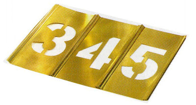 15 PIECE BRASS NUMBER STENCIL SET
