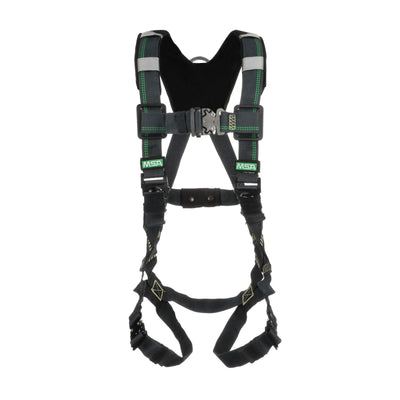 MSA EVOTECH Arc Flash Harness w/Back D-Ring - Quick-Connect leg straps - Shoulder Padding - X-Small (XSM) - 10150143