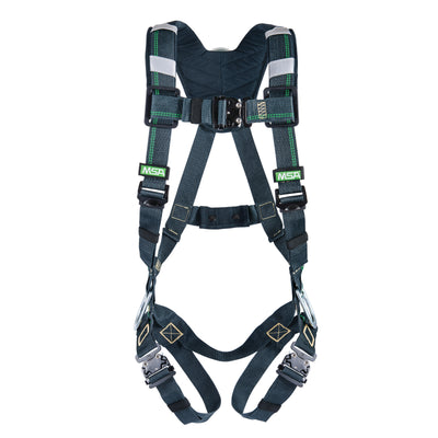 MSA EVOTECH Arc Flash Harness w/Back & Side D-Rings - Quick-Connect leg straps - Shoulder Padding - X-Large (XLG) - 10150153