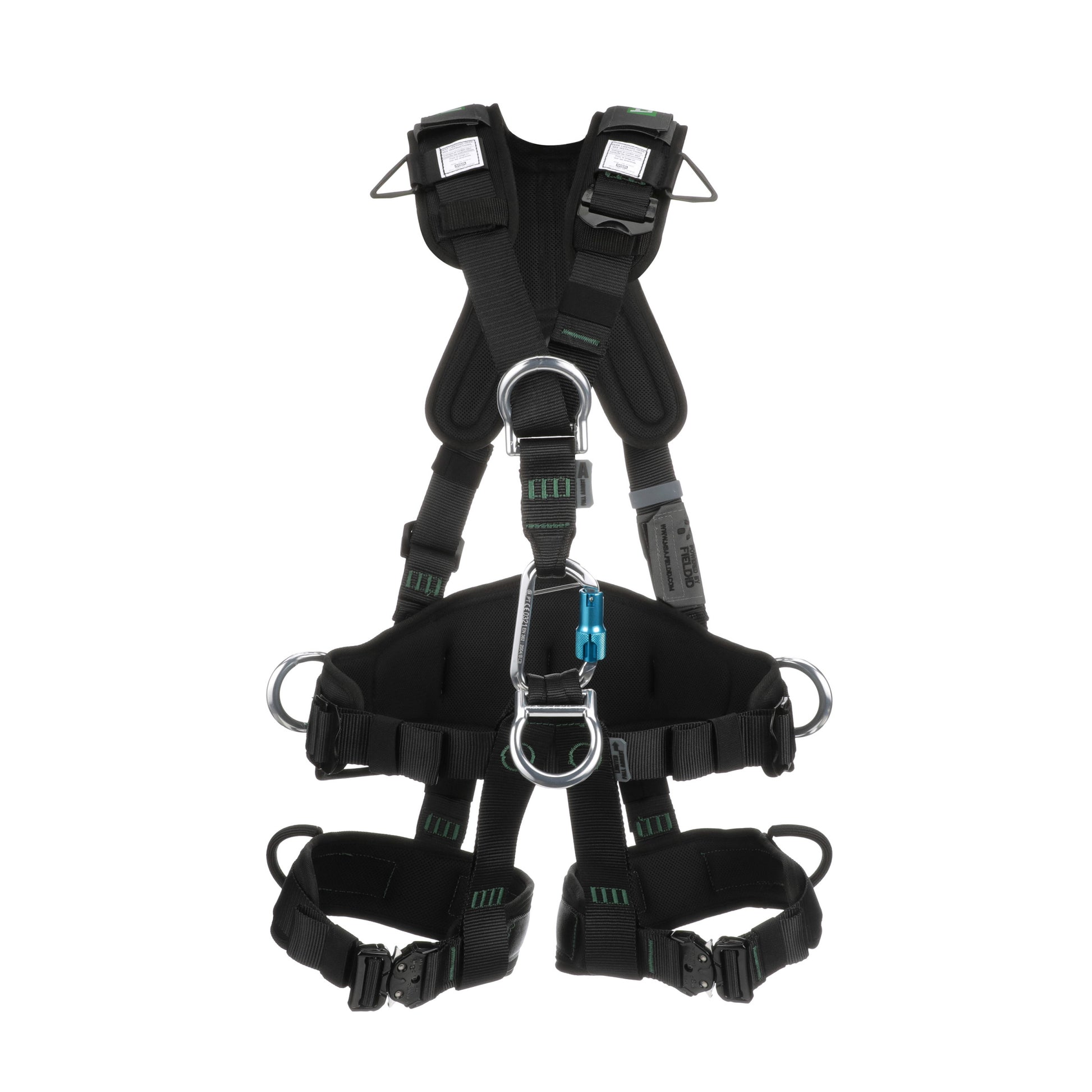 MSA Gravity Suspension Harness w/Back, Front, Belly, & Side D-Rings - Lumbar, Shoulder & Leg Padding - Medium - 10150457