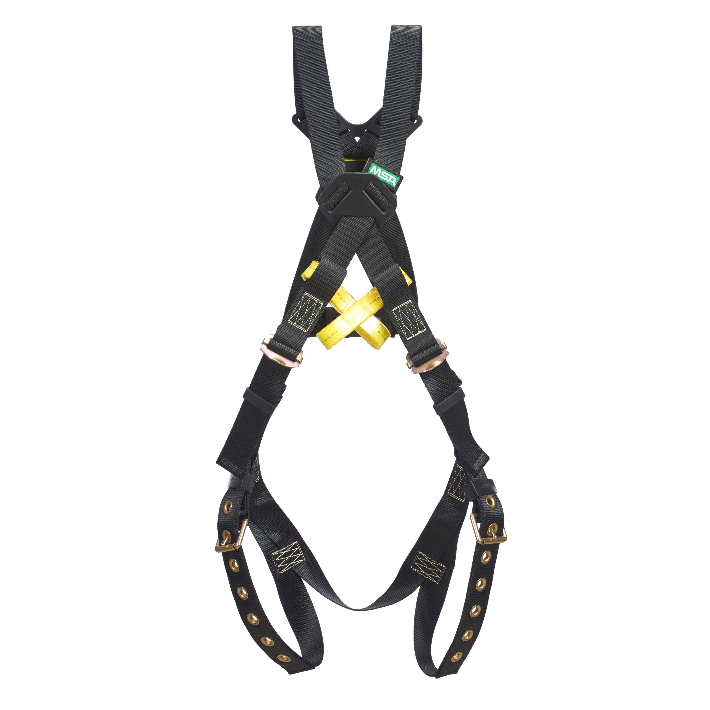 MSA Workman Arc Flash Crossover Harness w/Back Web Loop - Tongue Buckle leg straps - BELAY LOOPS - Standard (STD) - 10162682